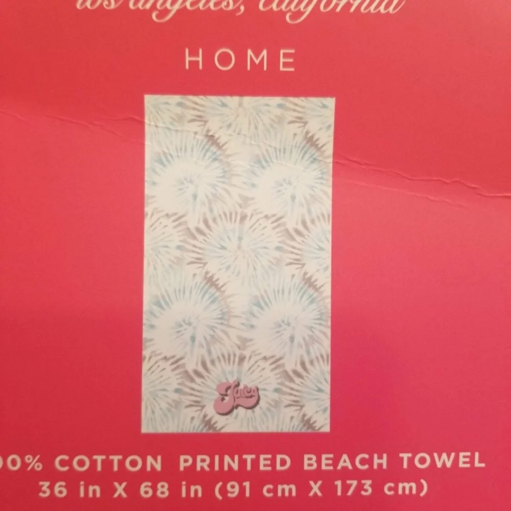 Juicy Couture Aqua Beach Towel NWT